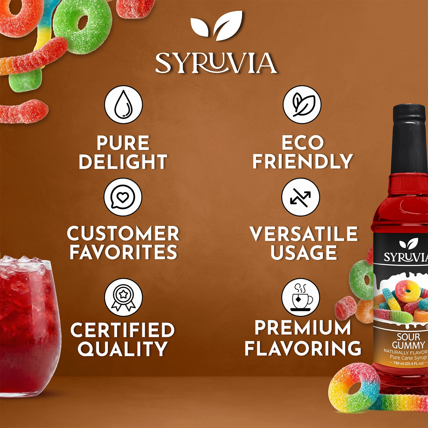 Sour Gummy Syrup Premium Flavoring