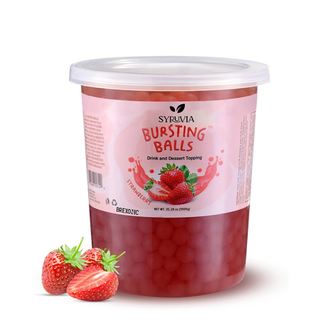 2 LB Strawberry Flavored Popping Boba