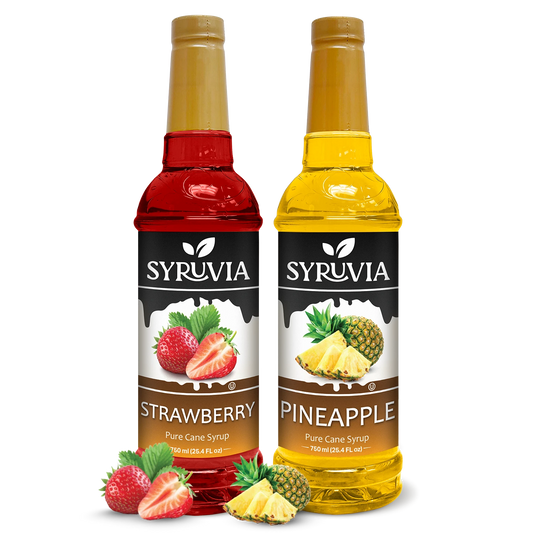 Variety Pack, Strawberry, and Pineapple Syrup