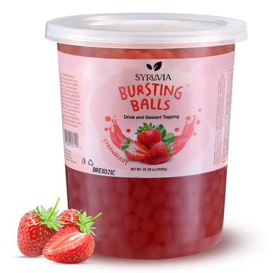 2 LB Strawberry Flavored Popping Boba