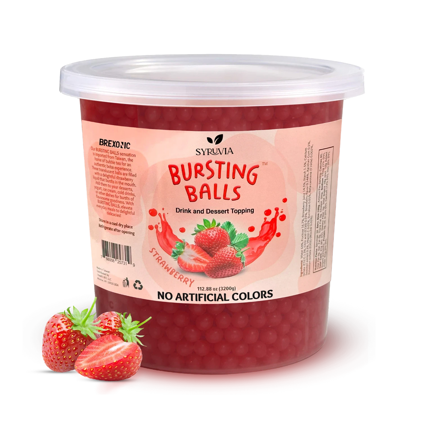 7 LB Strawberry Flavored Popping Boba