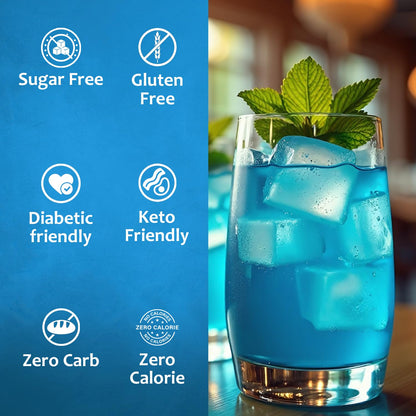 Sugar-Free Blue Raspberry Syrup Diabetic Friendly
