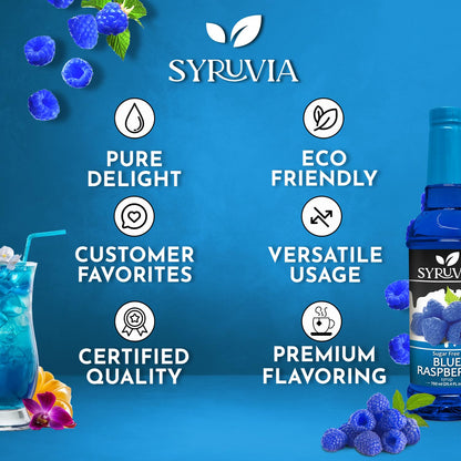 Sugar-Free Blue Raspberry Syrup Premium Flavoring
