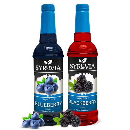 Variety Pack, Sugar-Free Blueberry, and Blackberry Syrup