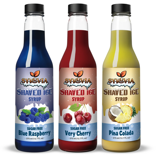 Variety Pack, Sugar-Free Very Cherry, Blue Raspberry, Pina Colada Shaved Ice Syrup