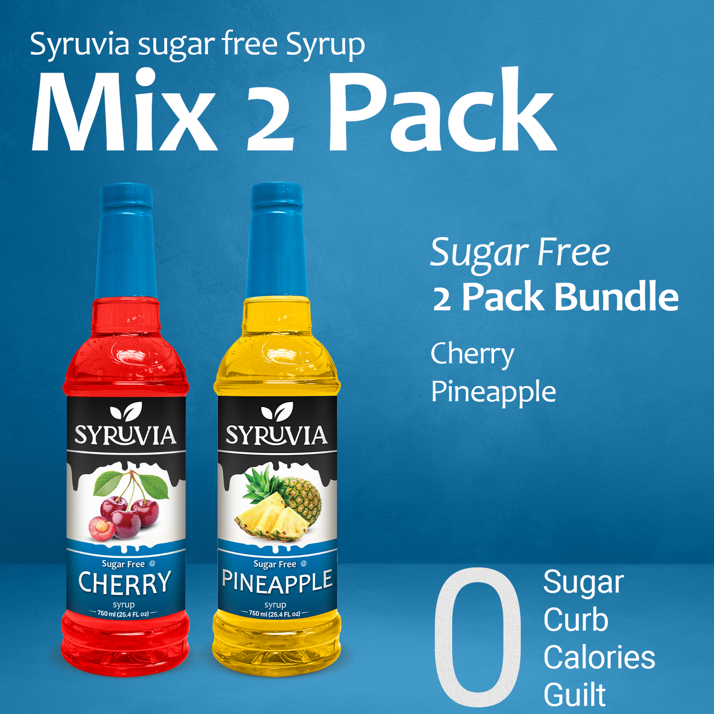 Variety Pack, Sugar Free Cherry, and Pineapple Syrup