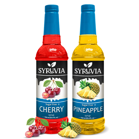 Variety Pack, Sugar-Free Cherry, and Pineapple Syrup