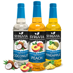 Variety Pack, Sugar Free Coconut, Peach and Pineapple Syrup