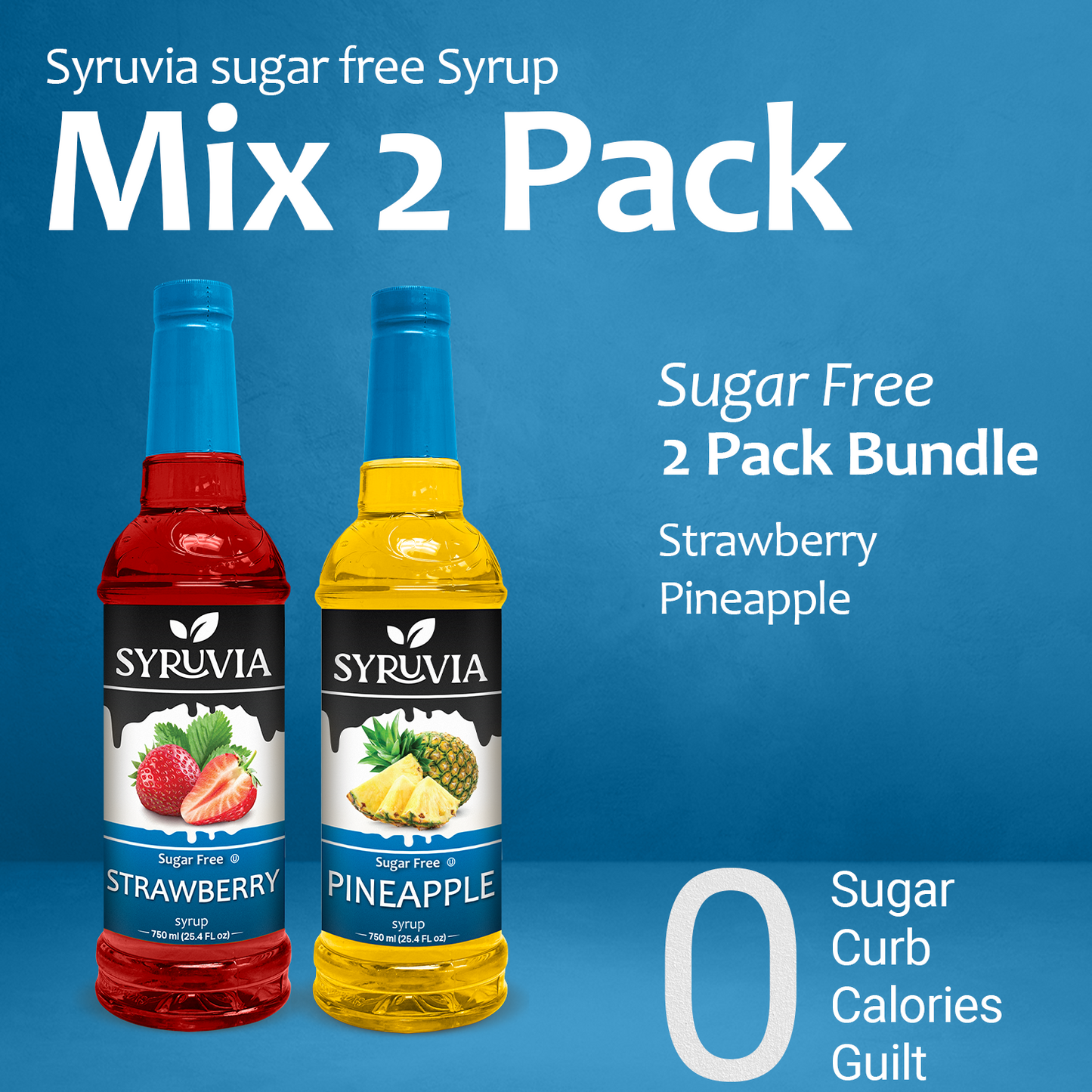 Variety Pack, Sugar-Free Strawberry, and Pineapple Syrup