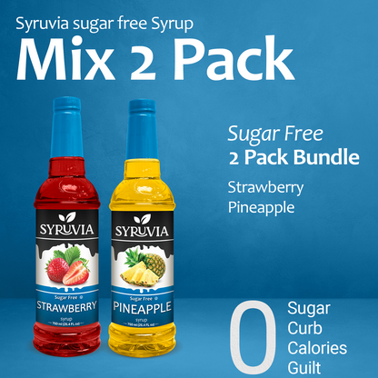 Variety Pack, Sugar-Free Strawberry, and Pineapple Syrup