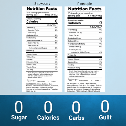 Variety Pack, Sugar-Free Strawberry, and Pineapple Syrup