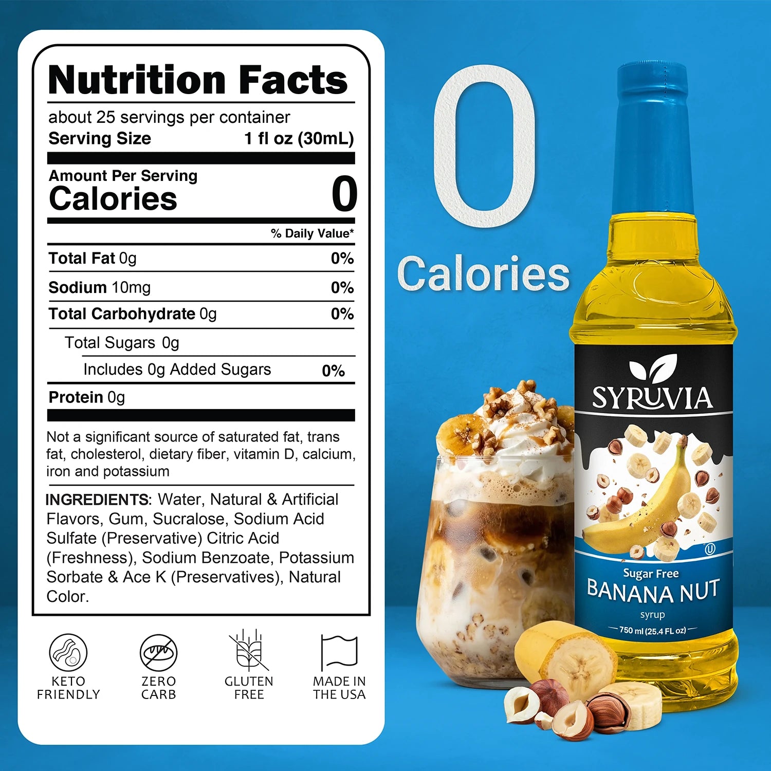 Sugar Free Banana Nut Syrup Nutrition Facts
