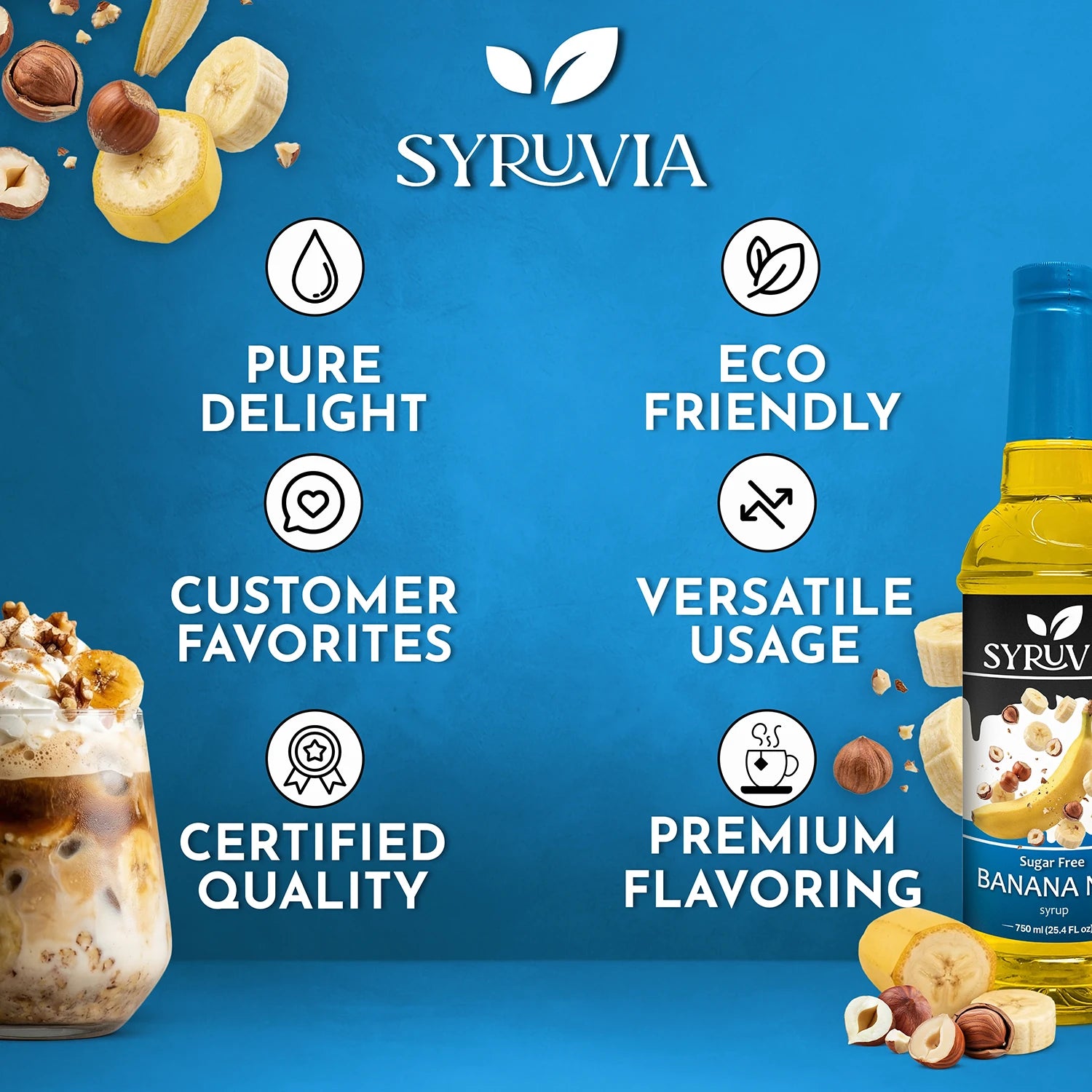 Sugar Free Banana Nut Syrup Premium Flavoring