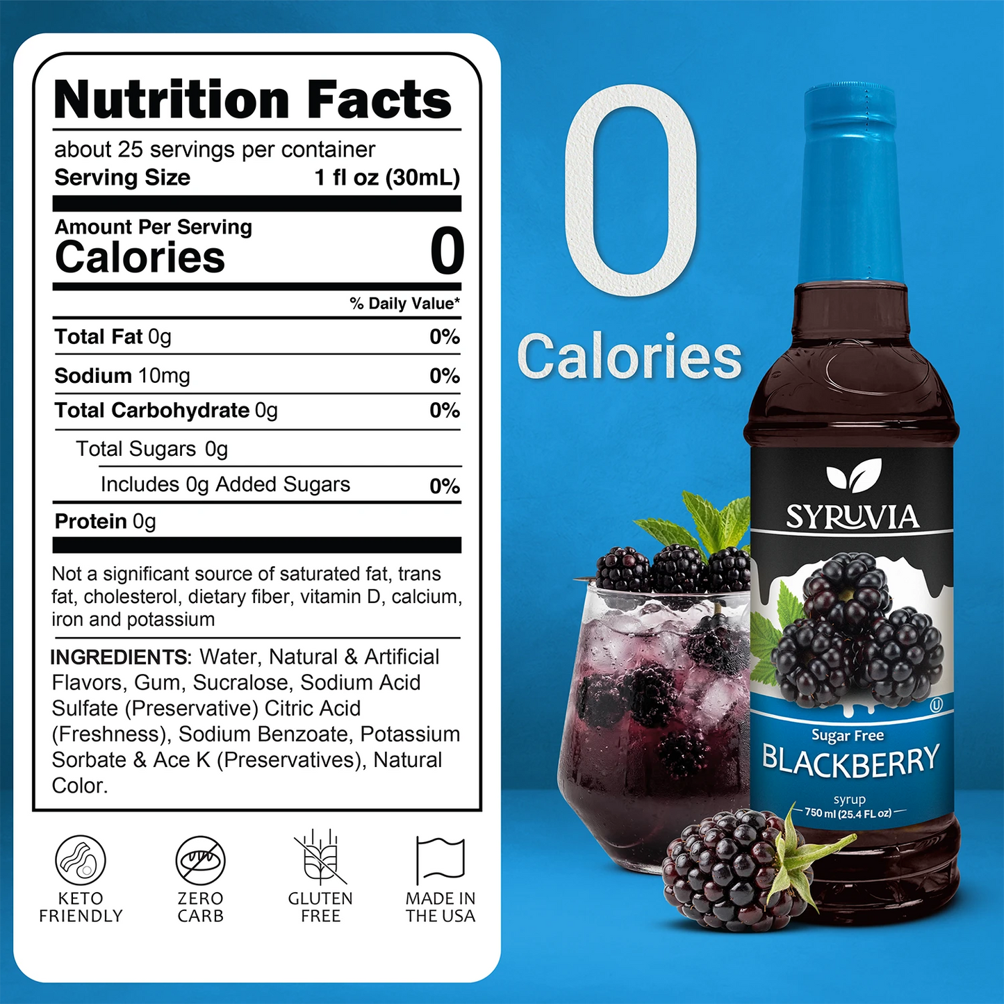 Sugar Free Blackberry Fruit Syrup Nutrition Facts
