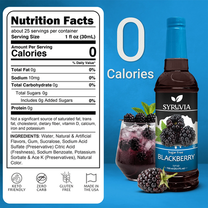 Sugar Free Blackberry Fruit Syrup Nutrition Facts