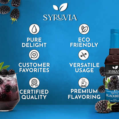 Sugar Free Blackberry Fruit Syrup Premium Flavoring