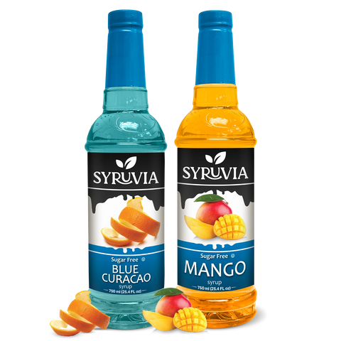 Variety Pack, Sugar-Free Blue Curacao, and Mango Syrup