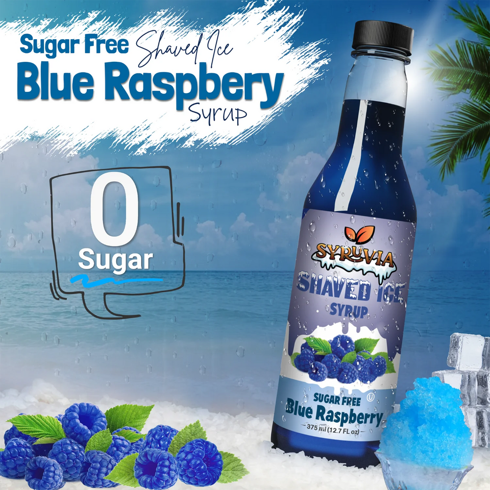 Sugar-Free Shaved Ice Blue Raspberry Syrup