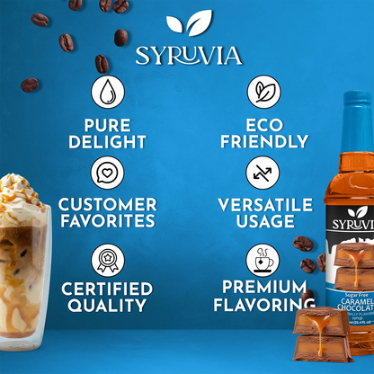 Sugar Free Caramel Chocolate Syrup Premium Flavoring