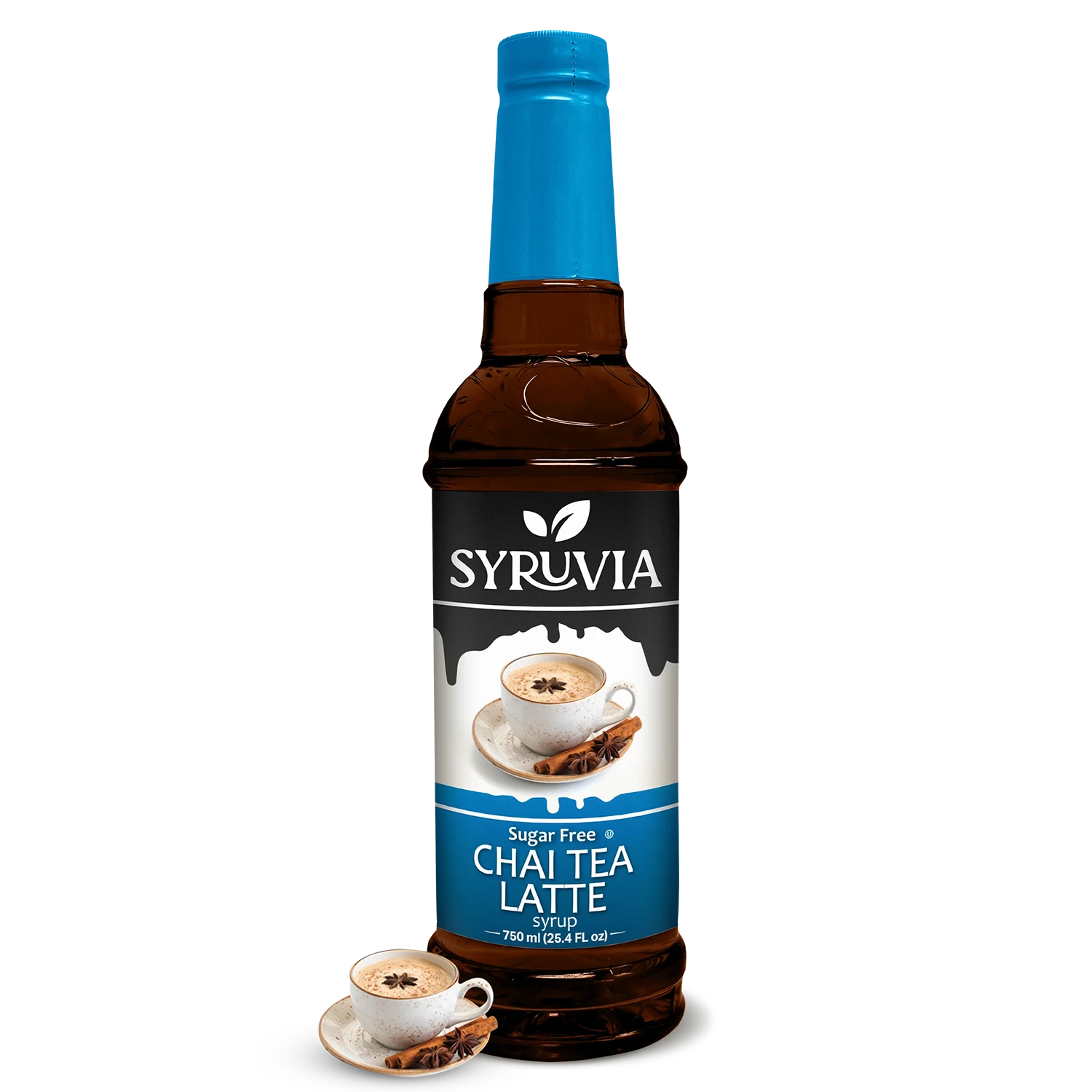 Syruvia Sugar Free Chai Tea Latte Syrup Bottle 750ml For Coffee And Lattes