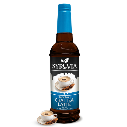 Syruvia Sugar Free Chai Tea Latte Syrup Bottle 750ml For Coffee And Lattes