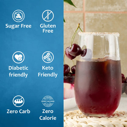 Syruvia Sugar Free Cherry Syrup Sugar Free Gluten Free Diabetic Friendly Keto Friendly Zero Carb Zero Calorie