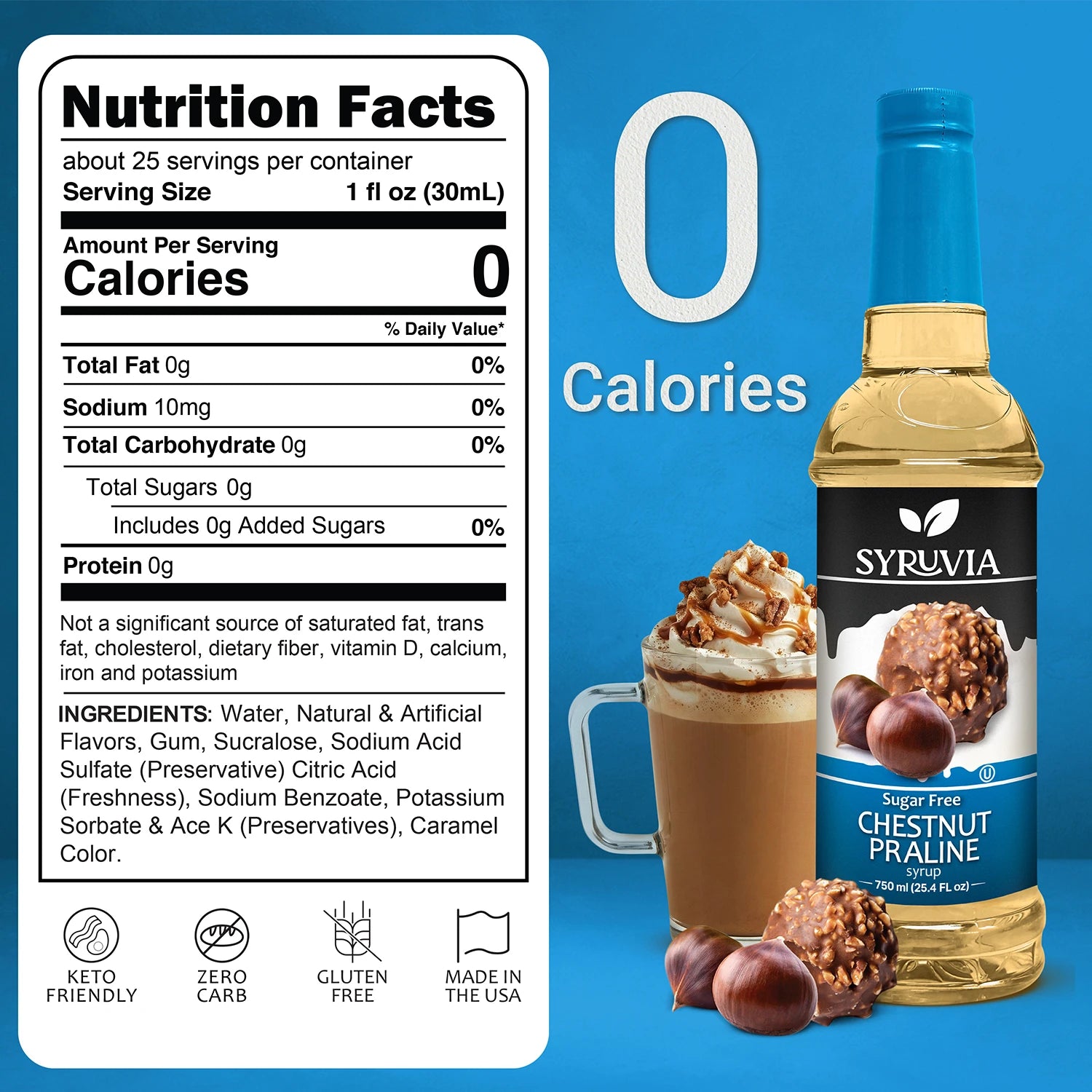 Sugar Free Chestnut Praline Syrup Nutrition Facts