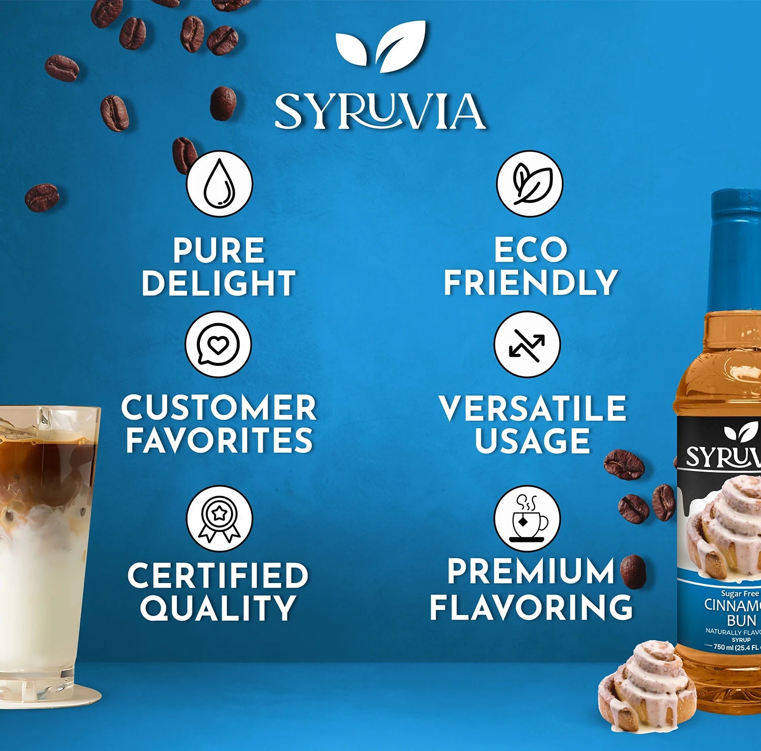 Sugar Free Cinnamon Bun Syrup Premium Flavoring