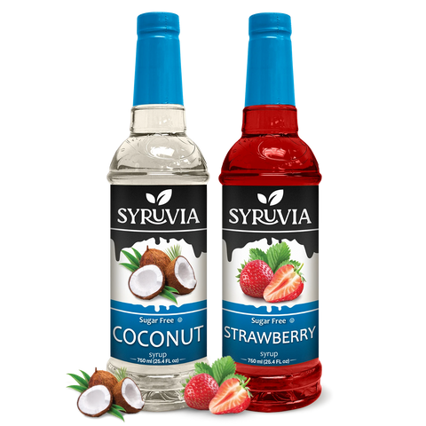 Variety Pack, Sugar-Free Coconut, and Strawberry Syrup