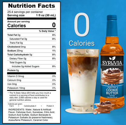 Sugar Free Cookie Butter Coffee Syrup Nutrition Facts