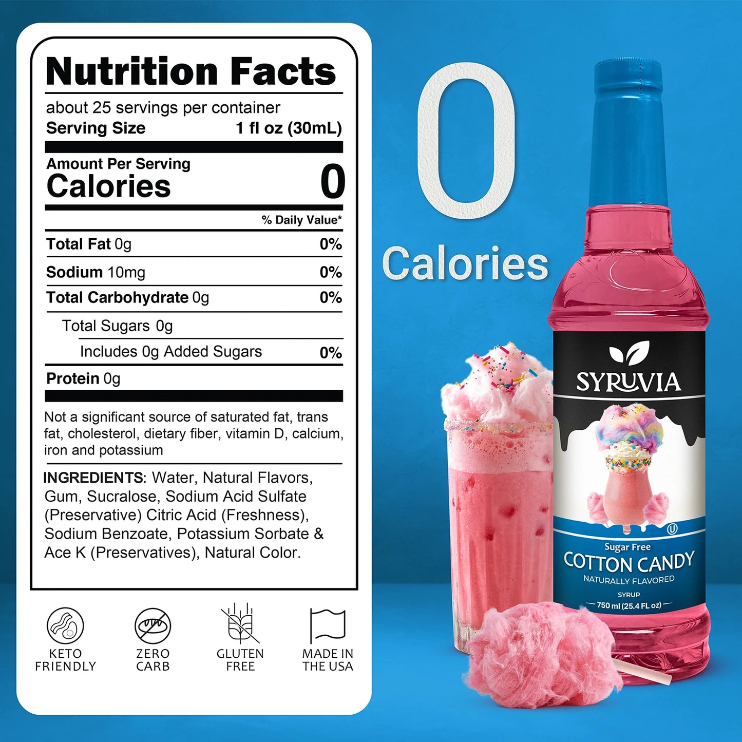 Sugar Free Cotton Candy Syrup Nutrition Facts