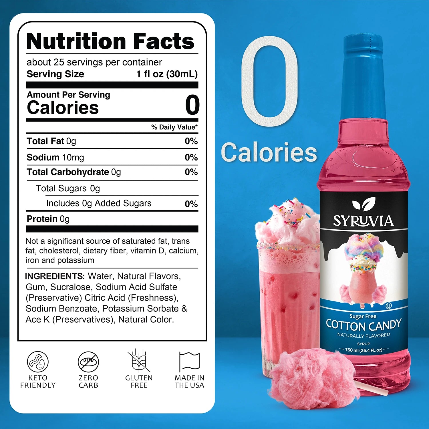 Sugar Free Cotton Candy Syrup Nutrition Facts