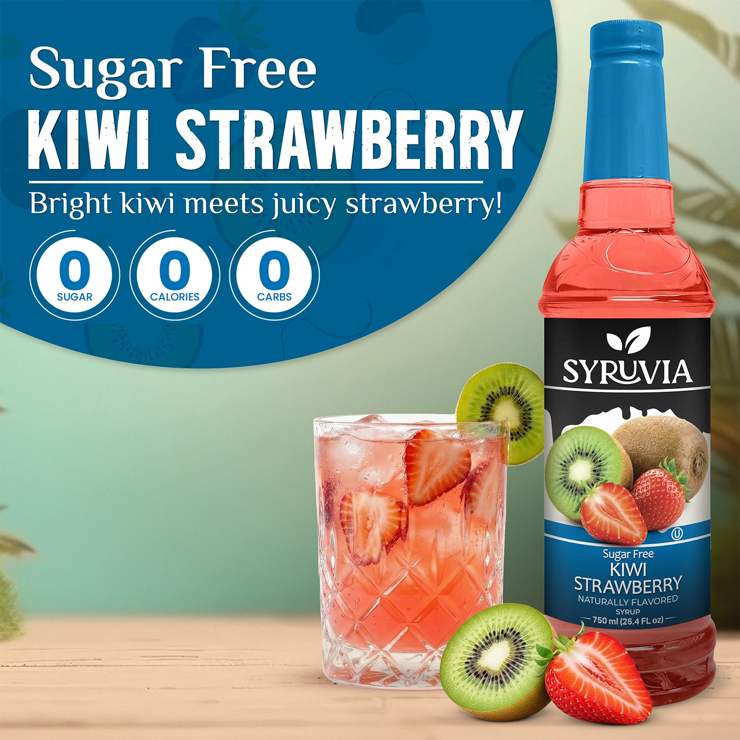 Sugar Free Kiwi Strawberry Syrup