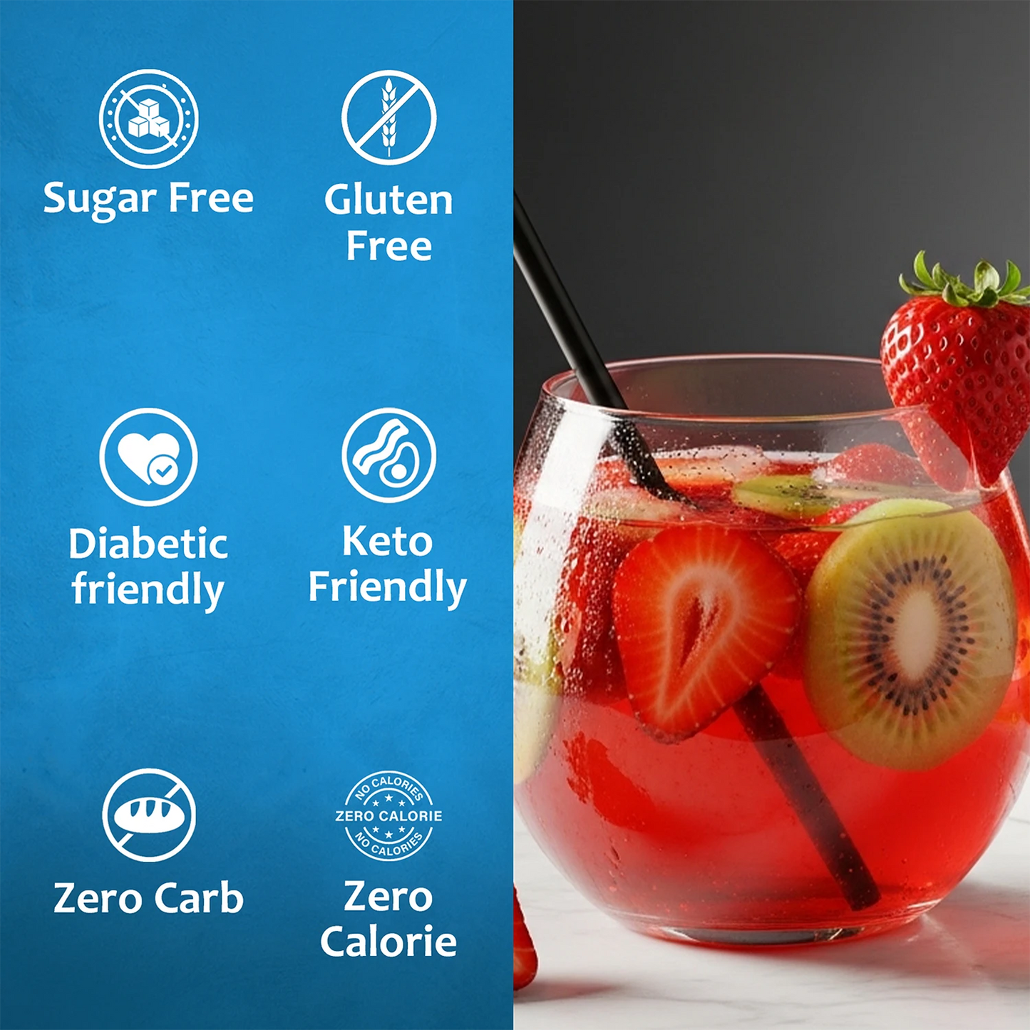 Sugar Free Kiwi Strawberry Syrup Diabetic Friendly