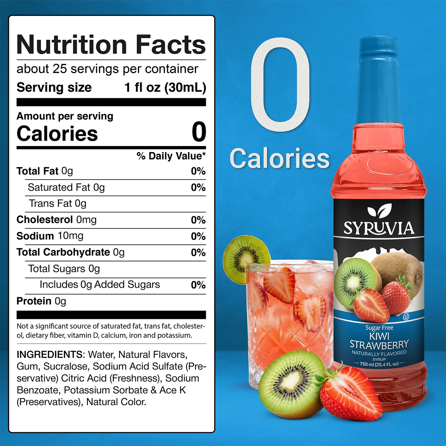 Sugar Free Kiwi Strawberry Syrup Nutrition Facts