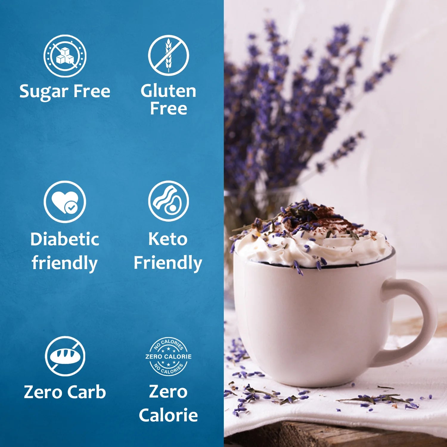 Syruvia Sugar Free Lavender Syrup Sugar Free Gluten Free Diabetic Friendly Keto Friendly Zero Carb Zero Calorie