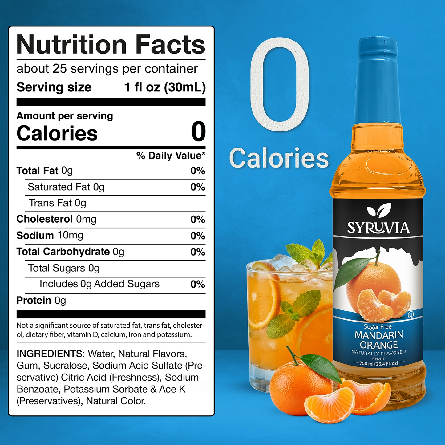 Sugar Free Mandarin Orange Syrup Nutrition Facts