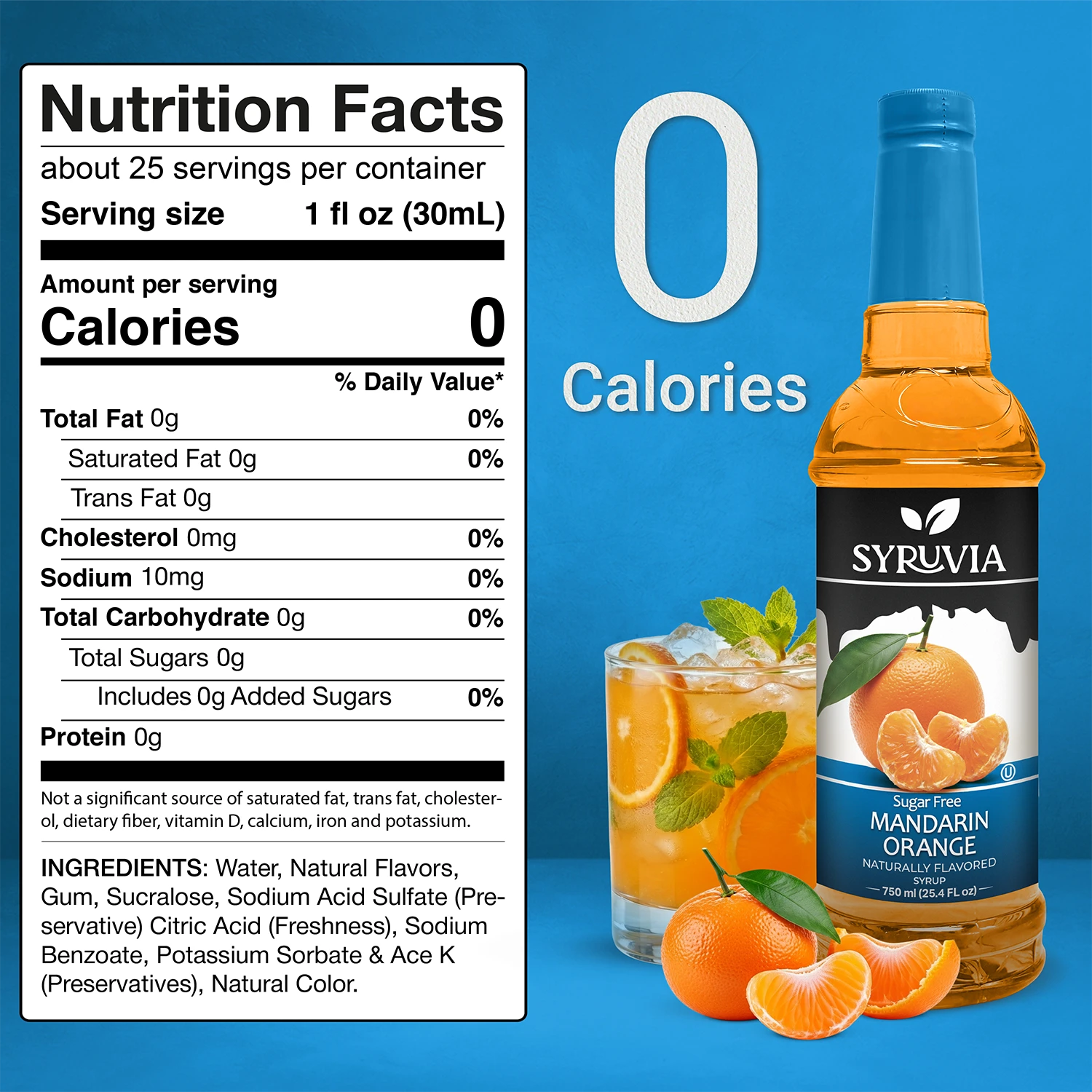Sugar Free Mandarin Orange Syrup Nutrition Facts