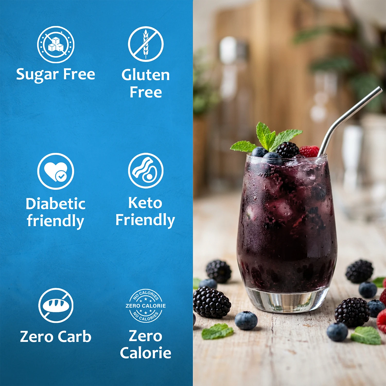 Sugar Free Mix Berry Syrup Diabetic Friendly