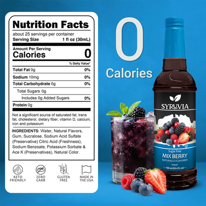 Sugar Free Mix Berry Syrup Nutrition Facts