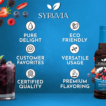 Sugar Free Mix Berry Syrup Premium Flavoring