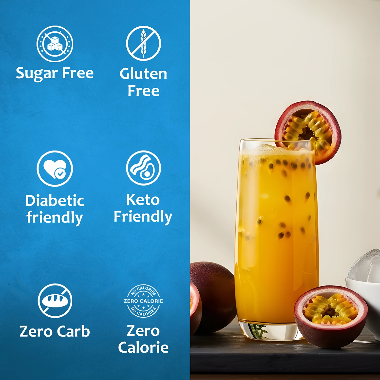 Sugar Free Passion Fruit Syrup Diabetic Friendly