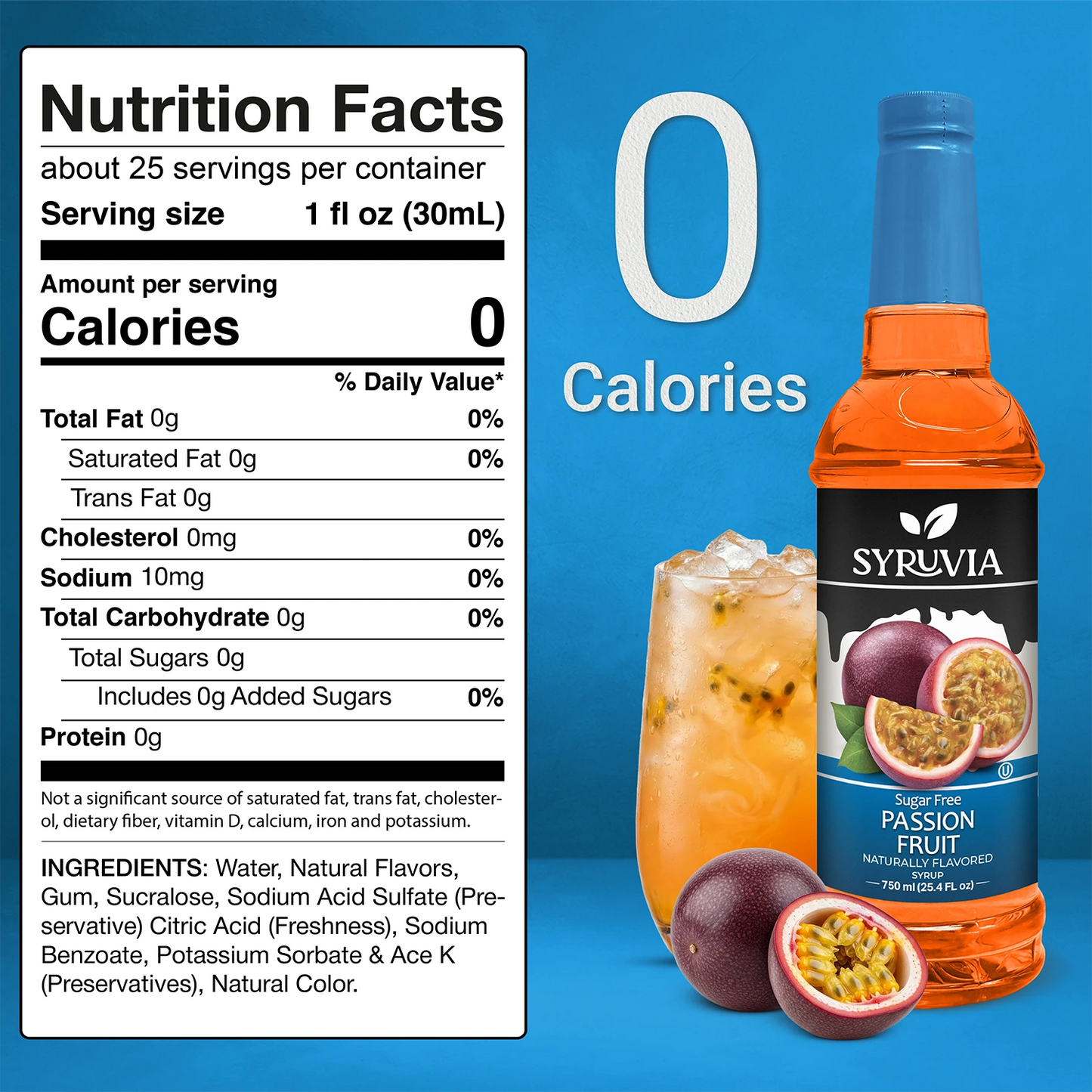 Sugar Free Passion Fruit Syrup Nutrition Facts