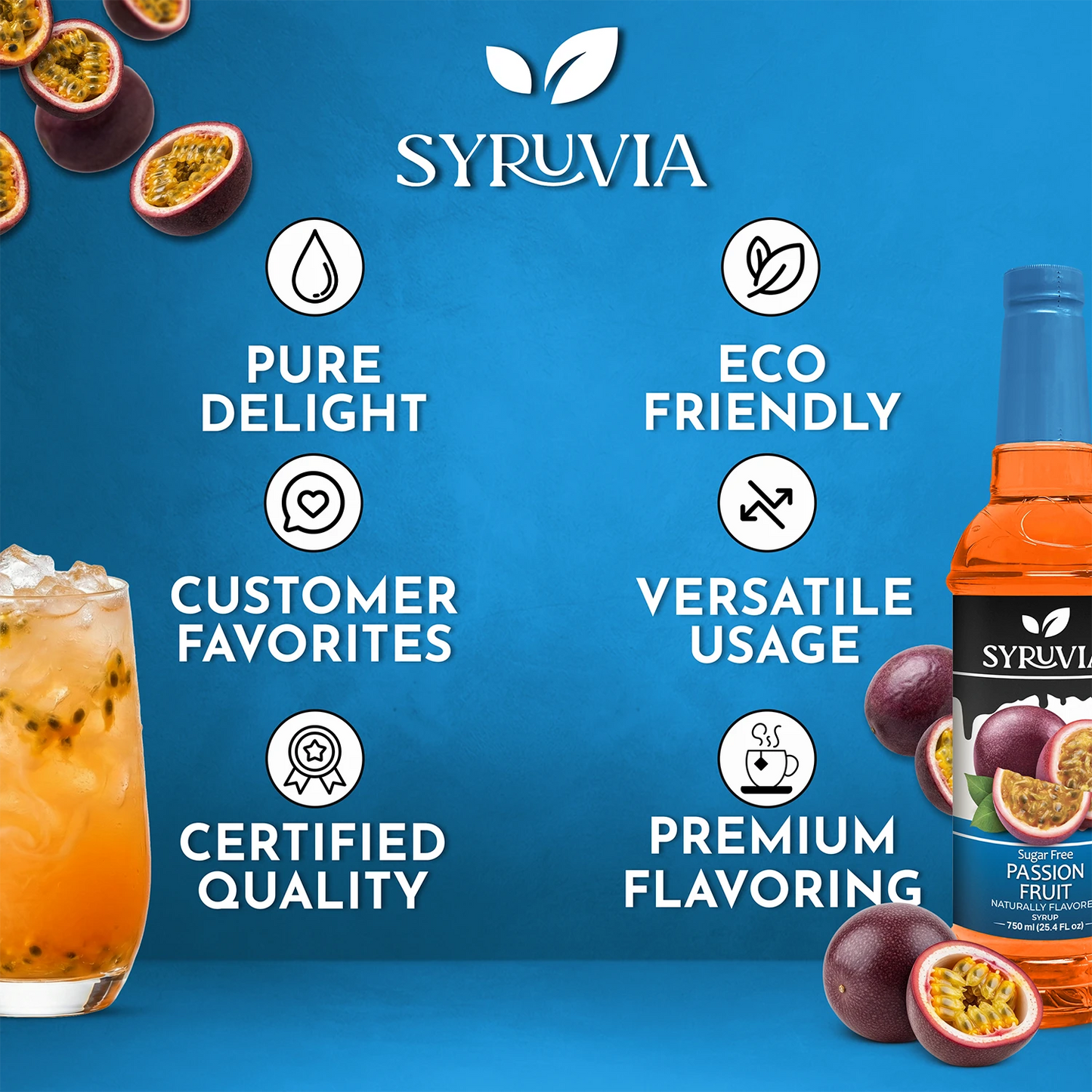 Sugar Free Passion Fruit Syrup Premium Flavoring