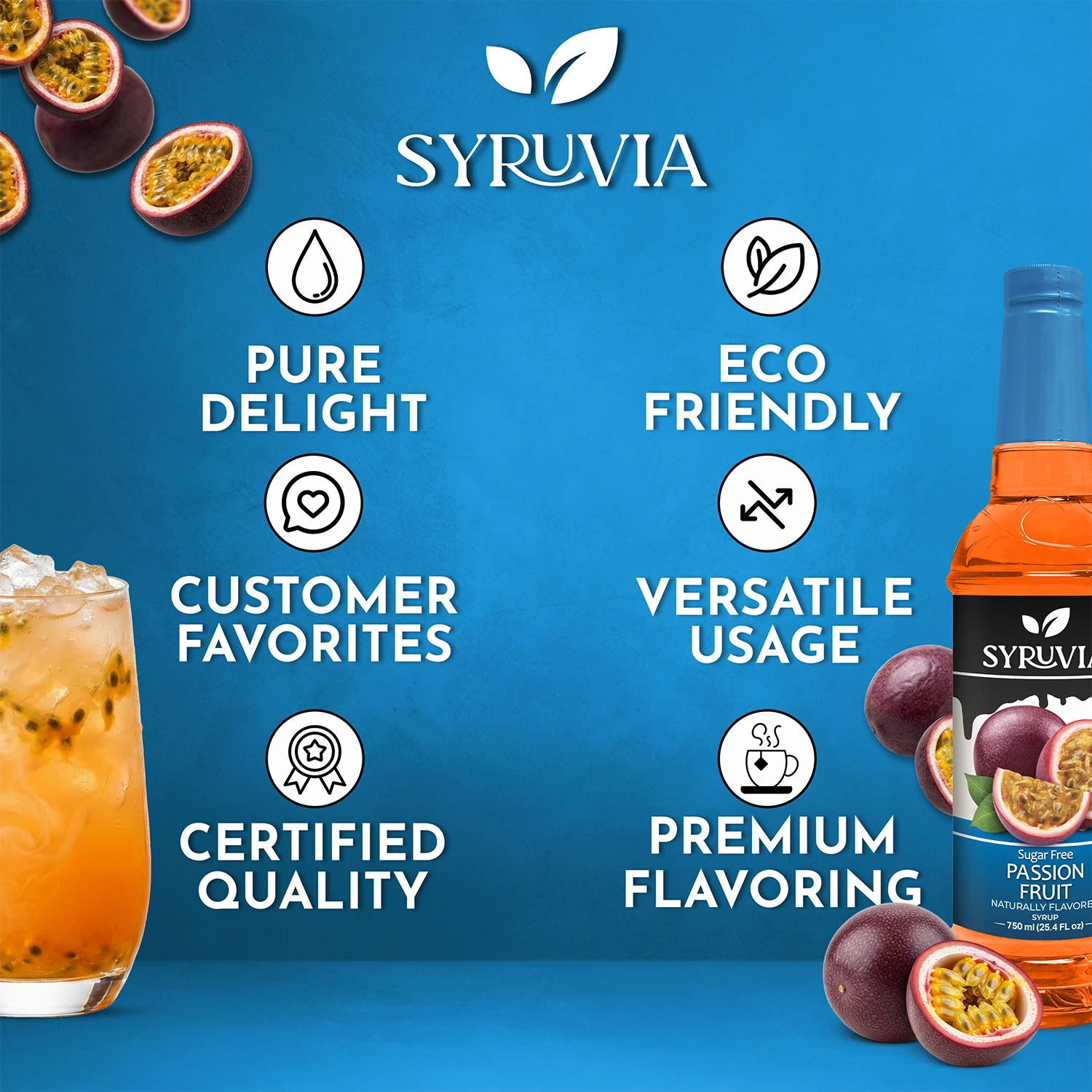 Sugar Free Passion Fruit Syrup Premium Flavoring
