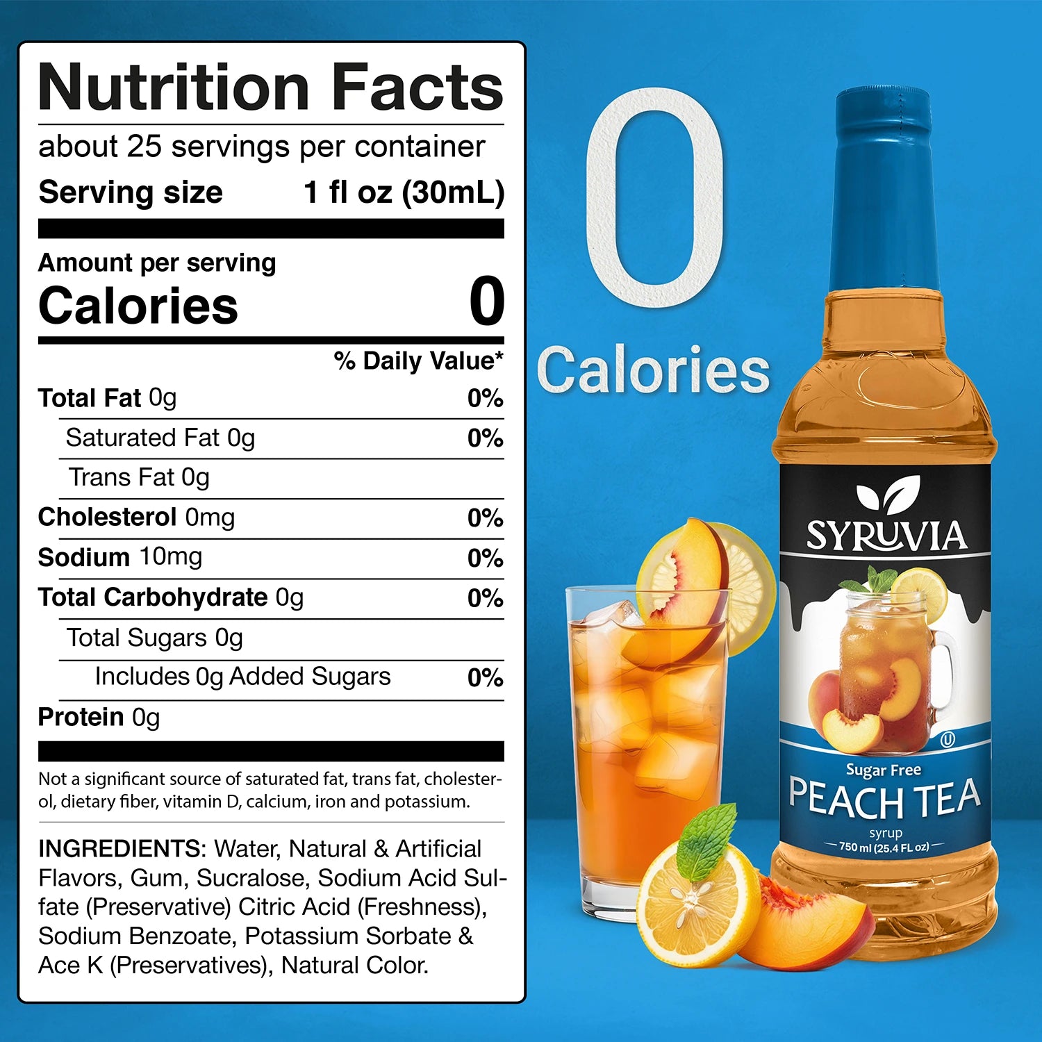 Sugar Free Peach Tea Syrup Nutrition Facts
