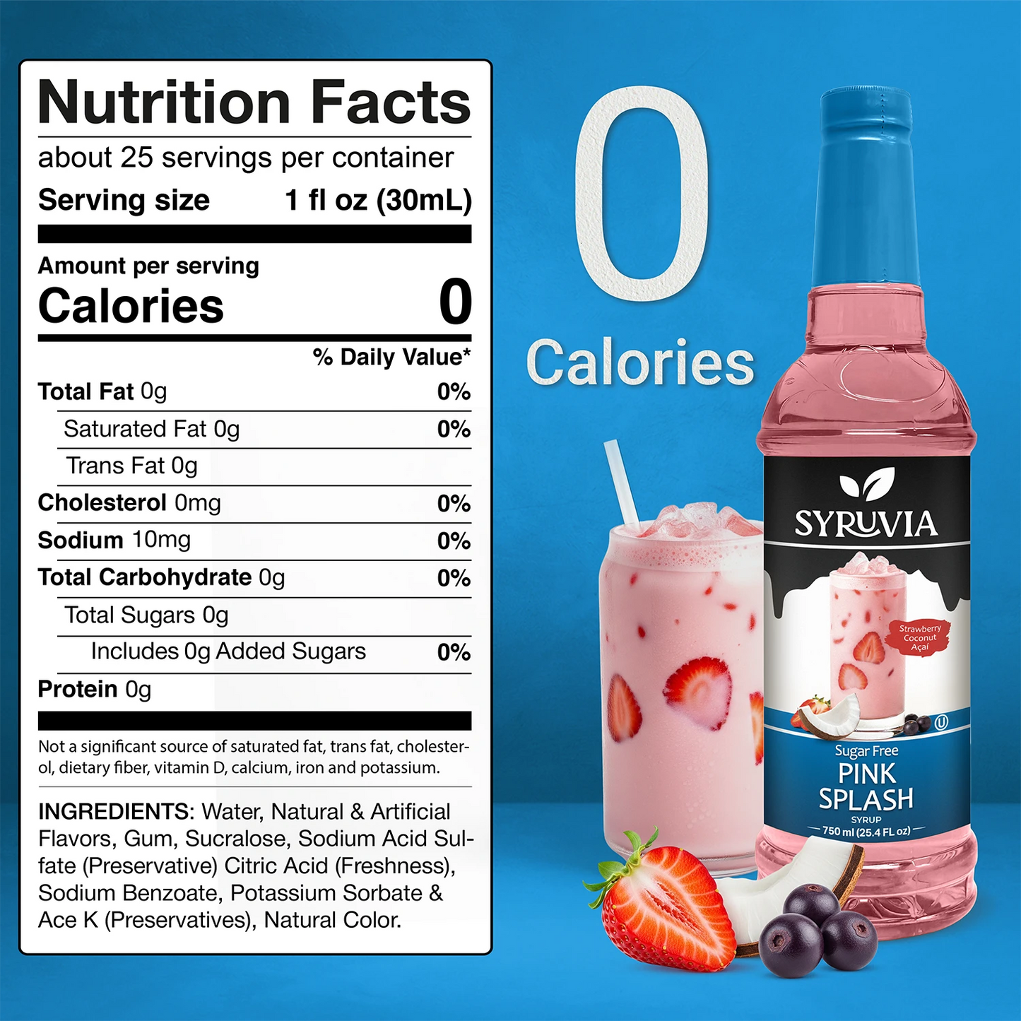 Sugar Free Pink Splash Syrup Nutrition Facts