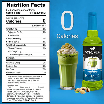 Sugar Free Pistachio Syrup Nutrition Facts