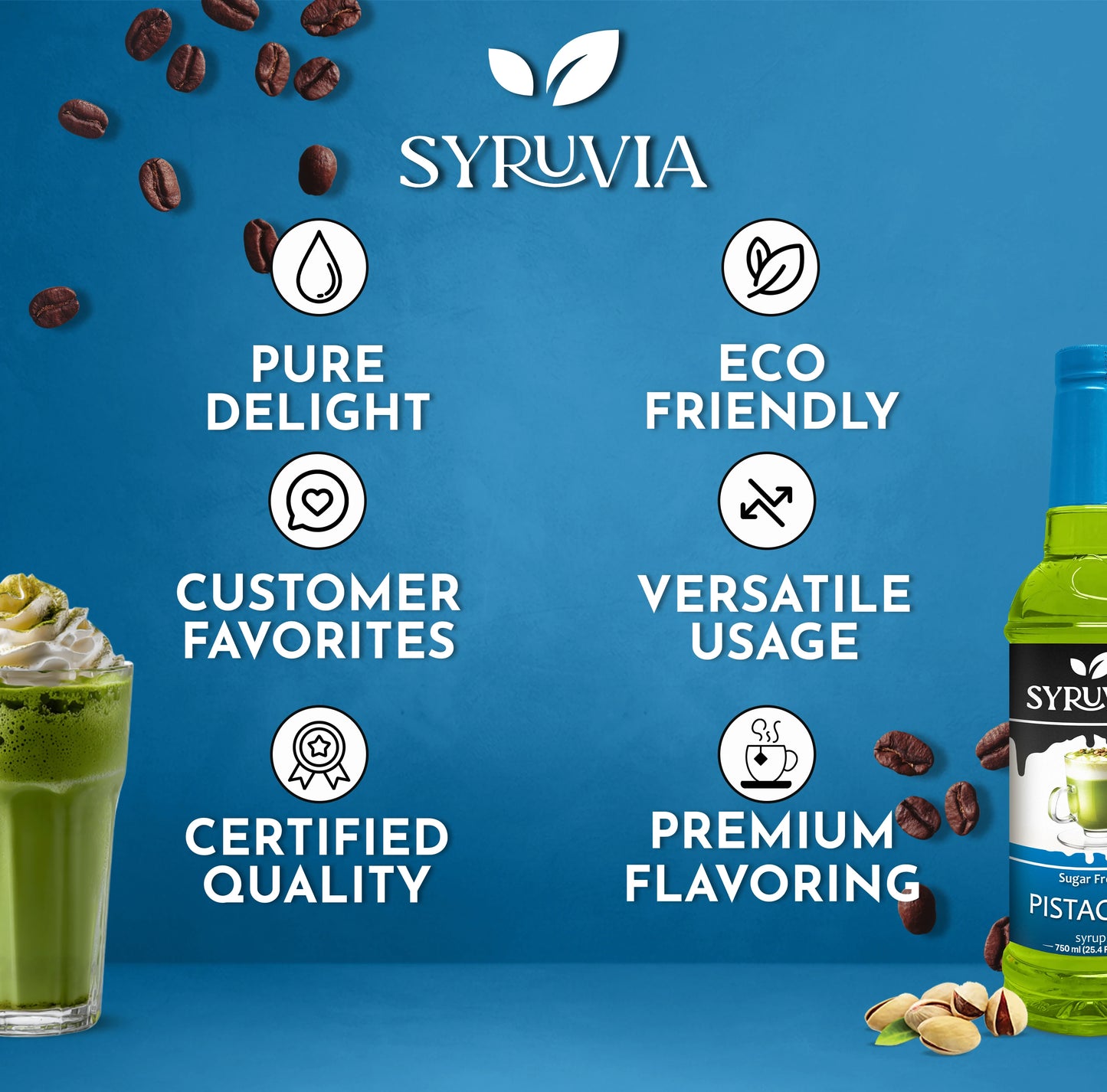 Sugar Free Pistachio Syrup Premium Flavoring