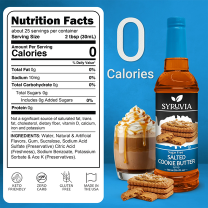 Sugar Free Salted Cookie Butter Syrup Nutrition Facts